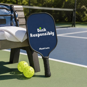 Trinke Verantwortungsvoll Name Saphirblau Pickleball Schläger