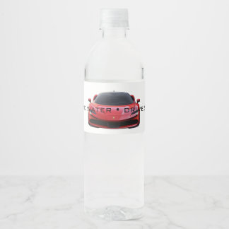 Trinke Wasser Fahre Sicher Auto Wasserflaschenetik Wasserflaschenetikett