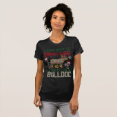 Trinke Wein Bulldogge Hund hässlicher Pullover Wei (Vorne ganz)