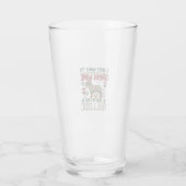 Trinke Wein Bulldogge Hund hässlicher Pullover Wei Glas (Rückseite)