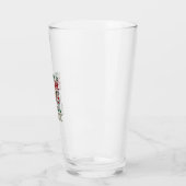 Trinke Wein Bulldogge Hund hässlicher Pullover Wei Glas (Links)