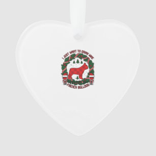 Trinke Wein Französische Bulldogge Hund Rot Karier Ornament