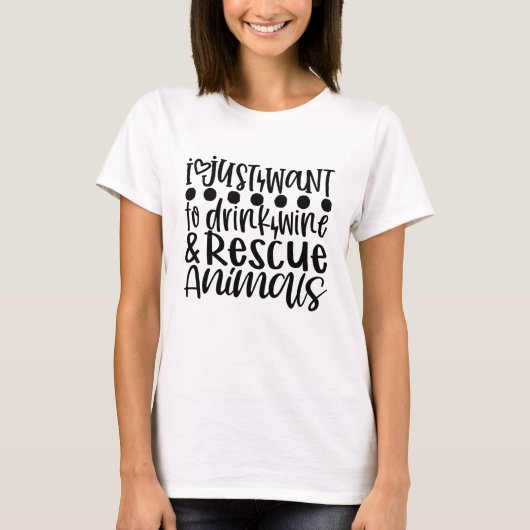 Trinke Wein und rette Tiere Tee (Vorderseite)