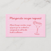 Trinkempfehlung mit Margarita Begleitkarte (Vorderseite)