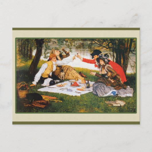 Trinken am Fluss Postkarte (Vorderseite)