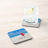 Trinken am Strand Getränkeuntersetzer (Rechte Seite)