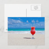 Trinken am Strand Postkarte (Vorne/Hinten)