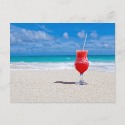 Trinken am Strand Postkarte (Vorderseite)
