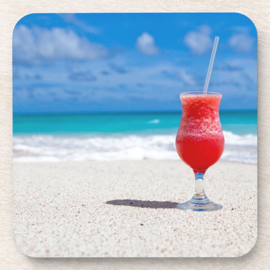 Trinken am Strand Untersetzer (Vorderseite)