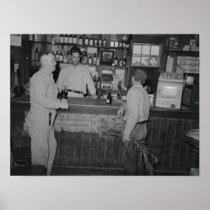Trinken an der Bar Vintage Poster