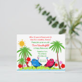 Trinken auf der Strand-Ruhestands-Party Einladung (Stehend Vorderseite)