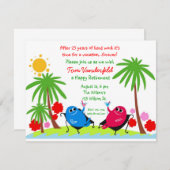 Trinken auf der Strand-Ruhestands-Party Einladung (Vorne/Hinten)