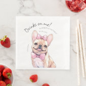 Trinken auf meinem französischen Bulldoggen Wasser Serviette (Beispiel)