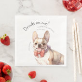 Trinken auf meinem französischen Bulldoggen Wasser Serviette (Beispiel)