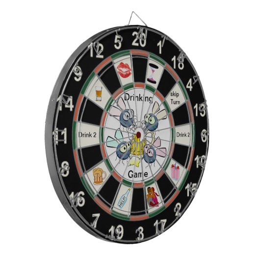 Trinken Bier Dart Board Spiel Dartscheibe (Vorderseite Links)