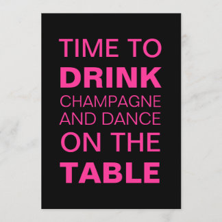 Trinken Champagner in Fuchsia 21. Geburtstag Einla Einladung