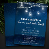 Trinken Champagner Tanz unter Stars Mason Jar Einladung