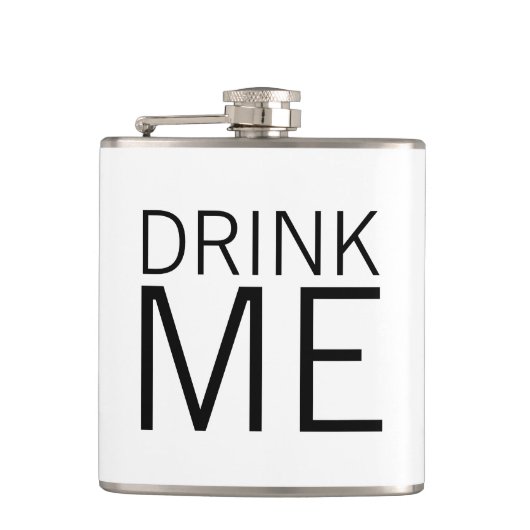 Trinken | Einfach Minimalistisch Flachmann (Vorderseite)