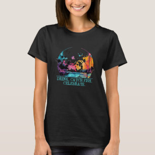 Trinken Fisch Fisch feiert glückliche Beer Lover P T-Shirt