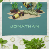 Trinken Fisch individuelle Name Handtuch (Gefaltet)