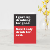 Trinken für das Gute, jetzt trinken für die Böse K Karte (Gelbe Blume)