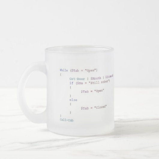 Trinken für das Powershell Scripter Mattglastasse (Links)