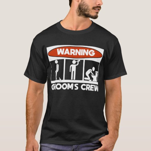 Trinken Groom Squad Funny Men Crew Bachelor Party T-Shirt (Vorderseite)