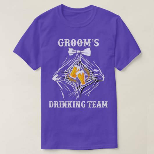 Trinken Groom Team Squad Funny Bachelor Party T-Shirt (Design vorne)