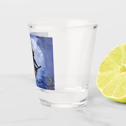 Trinken Hexen Blue Cat Spooky Schnapsglas (Rechts)