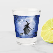 Trinken Hexen Blue Cat Spooky Schnapsglas (Vorderseite)