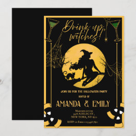 Trinken, Hexen Girls Night Party Halloween Einladung