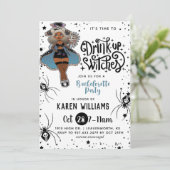 Trinken Hexen Halloween Junggeselinnen-Abschied In Einladung (Stehend Vorderseite)