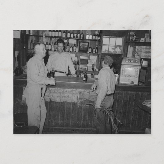 Trinken im Bar Vintage Poster Postkarte (Vorderseite)