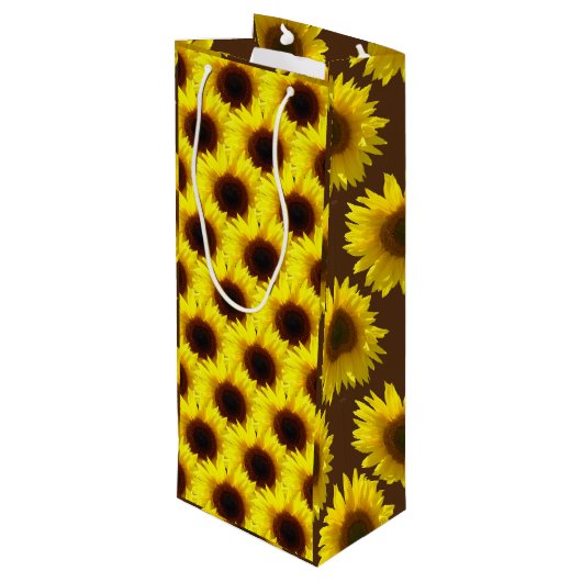 Trinken im Sonnenschein - Weinbeutel Geschenktüte Für Weinflaschen (Rückseite Schrägansicht)