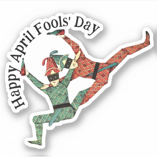 Trinken Jesters April Narren Day Aufkleber (Vorderseite)