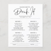 Trinken | Junggeselinnen-Abschied Game Card (Vorderseite)