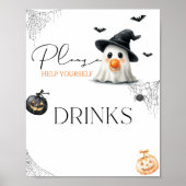 Trinken Little Boo Baby Dusche Halloween Poster (Vorne)