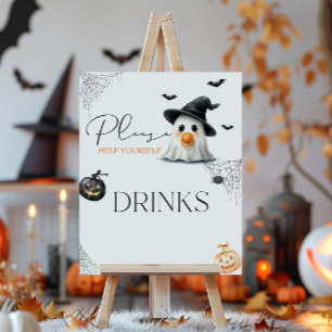 Trinken Little Boo Baby Dusche Halloween Poster