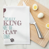 Trinken mit der Katze | Funny Kitetücher Küchentuch (Viertel Falte)