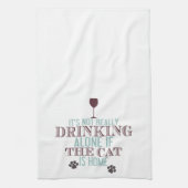 Trinken mit der Katze | Funny Kitetücher Küchentuch (Vertikal)
