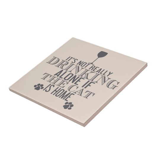 Trinken mit der Katze | Funny Untersetzer (Seite)