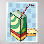 Trinken mit einem Strohpflaster Poster (Vorne)