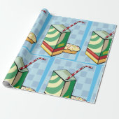 Trinken mit einem Strohumpfpapier Geschenkpapier (Ungerollt)