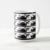 Trinken mit schwarzen Katzen Kaffeetasse (VorderseiteRechts)