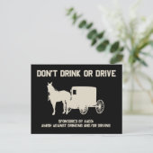 trinken oder fahren postkarte (Stehend Vorderseite)