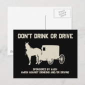 trinken oder fahren postkarte (Vorne/Hinten)