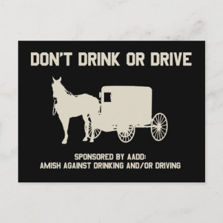 trinken oder fahren postkarte