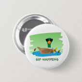 Trinken passiert Lustige Ente Button (Vorne & Hinten)