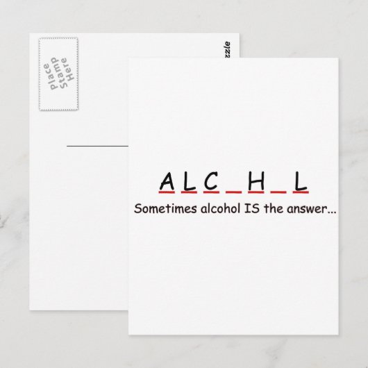 trinken postkarte (Vorne/Hinten)