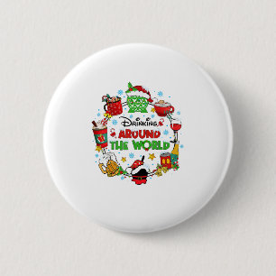 Trinken rund um die Welt Familienweihnachtsferien Button